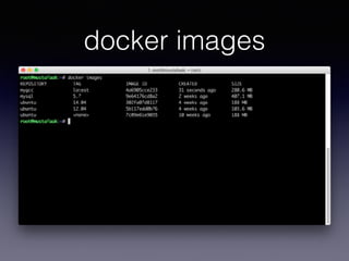 docker images
 