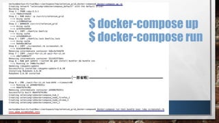 $ docker-compose up
$ docker-compose run
 