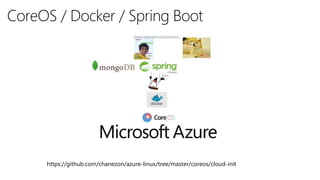 CoreOS / Docker / Spring Boot
https://github.com/chanezon/azure-linux/tree/master/coreos/cloud-init
 