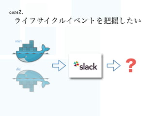ライフサイクルイベントを把握したい
die
start
?
 