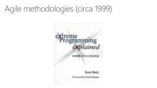 Agile methodologies (circa 1999)
 