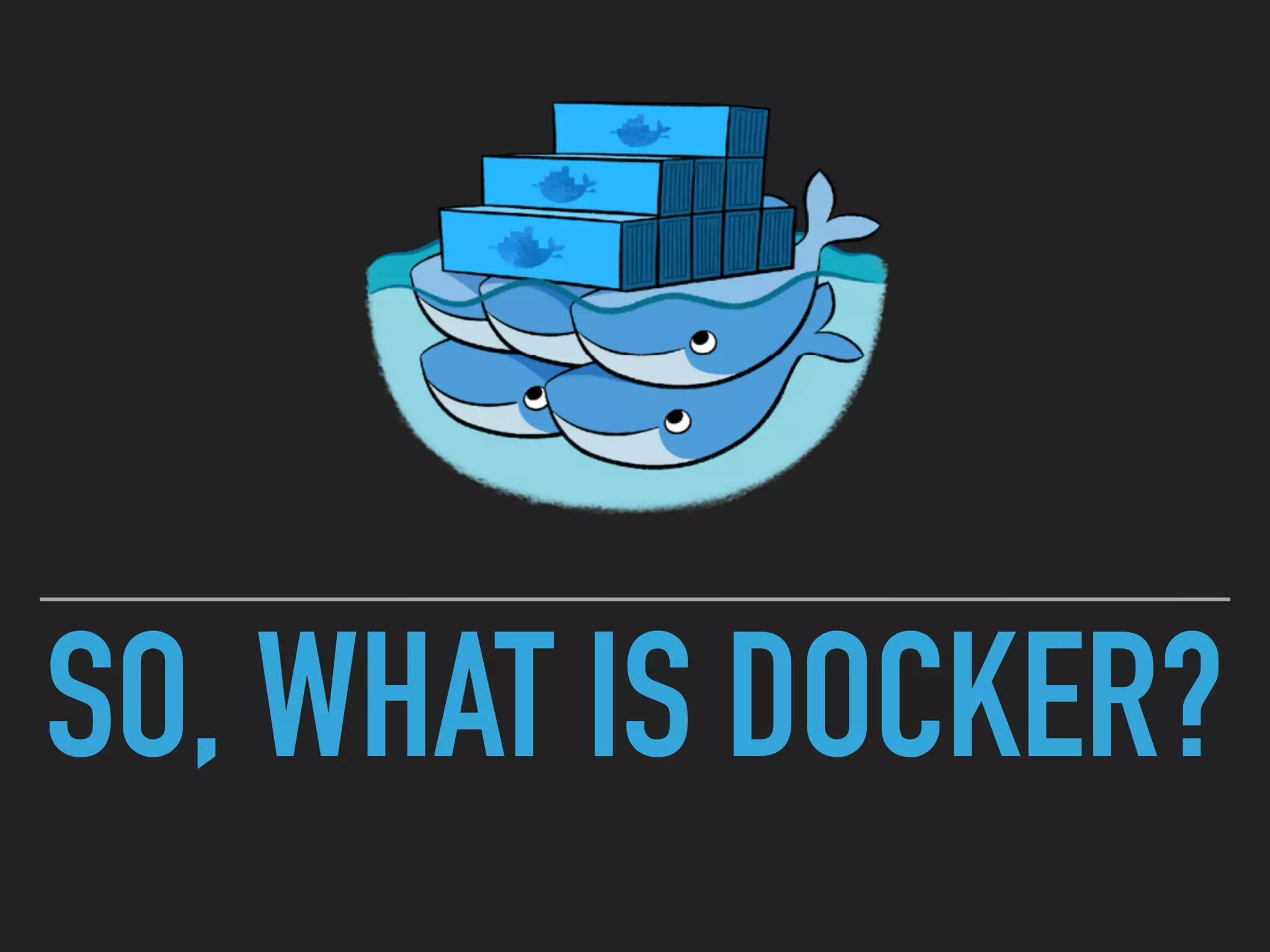 SO, WHAT IS DOCKER?
 
