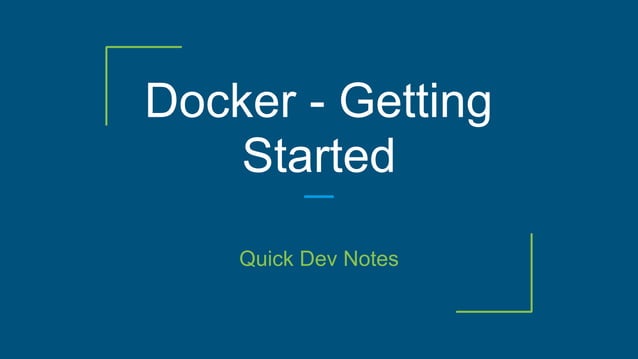Docker - Getting Started | PPT