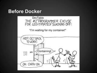 Before Docker
 