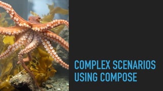COMPOSITION
COMPLEX SCENARIOS USING COMPOSE
MANAGING DEPENDENCIES WITH DOCKER-COMPOSE
CONTAINER: DREAMY_HUGLE
B00F46831AF3...