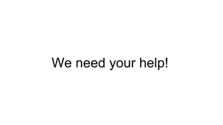 We need your help!
 