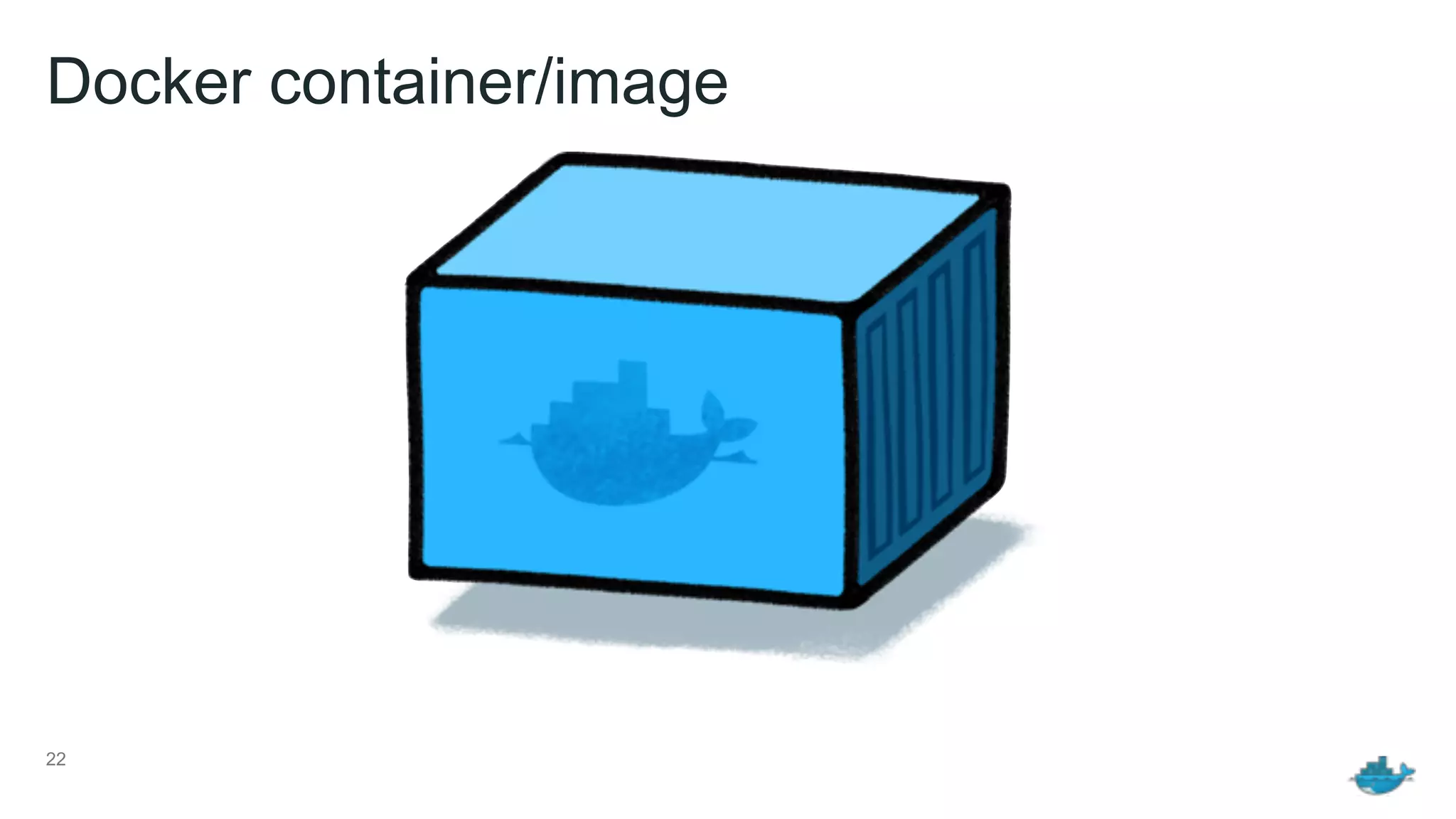 22
Docker container/image
 