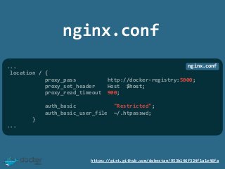 Docker Registry with Basic Authentication