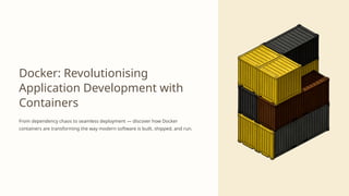 Docker (Containerization): Powering Modern DevOps & Scalable ...