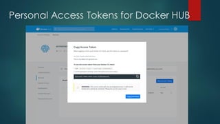 Personal Access Tokens for Docker HUB
 