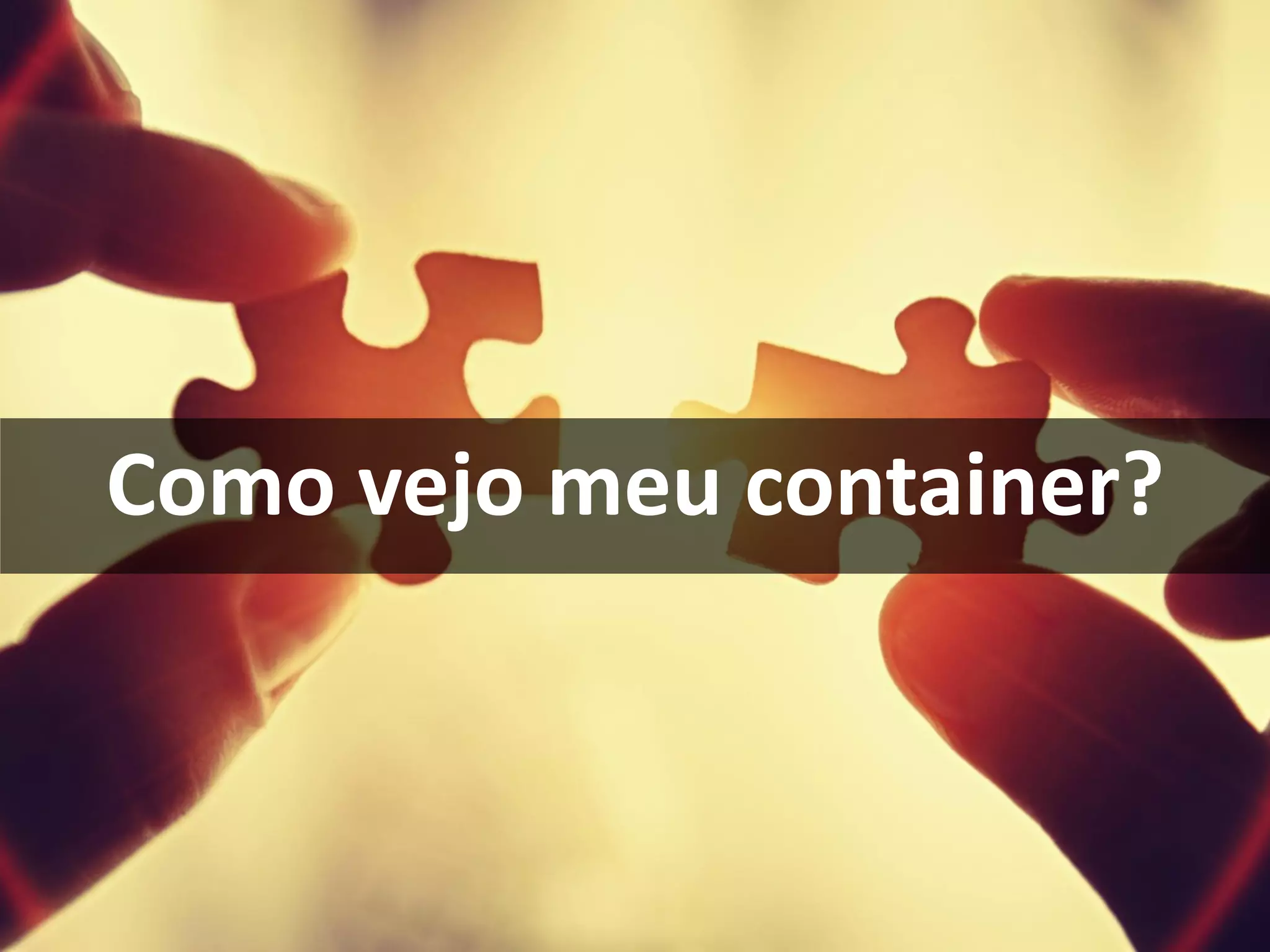 Como vejo meu container?
 