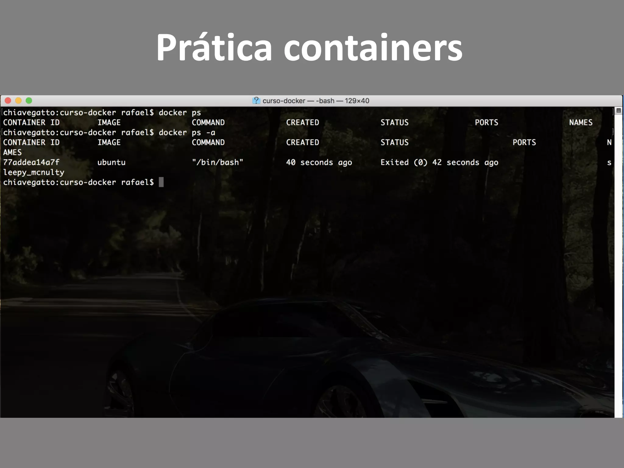Prática containers
 