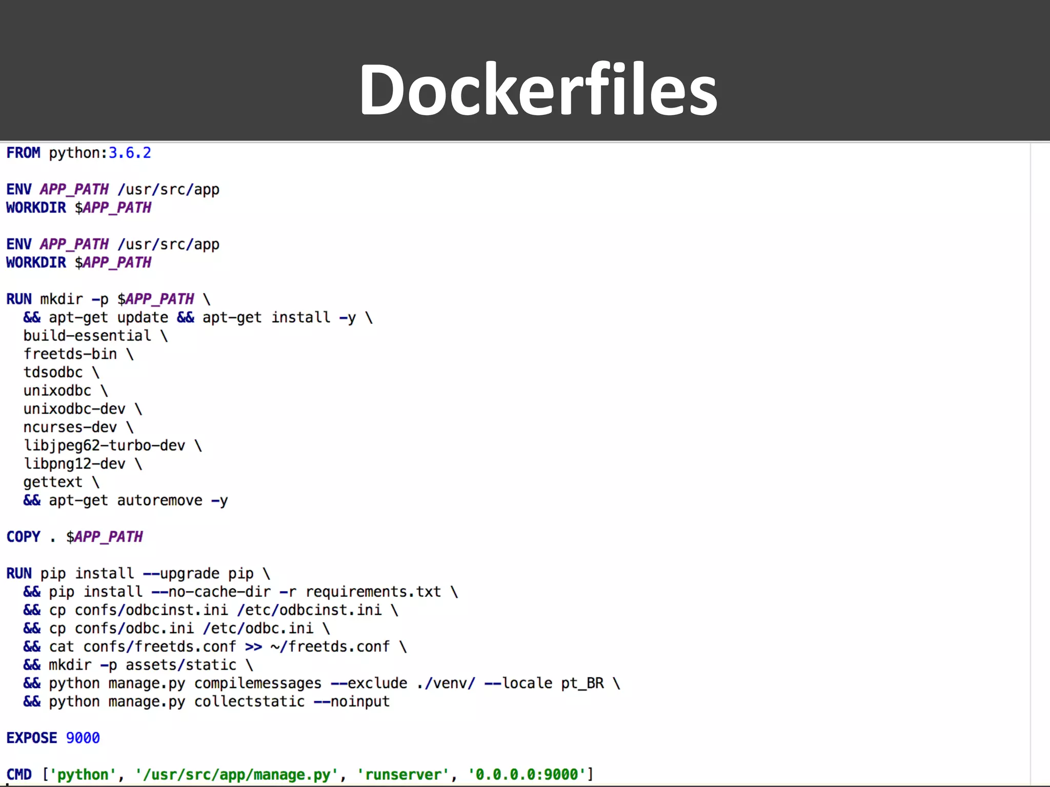 Dockerfiles
 