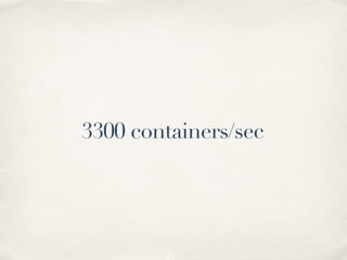 3300 containers/sec
 