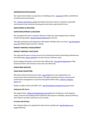 Docker Containerization & DevOps Services | PDF