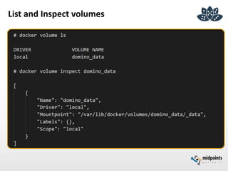 List and Inspect volumes
 