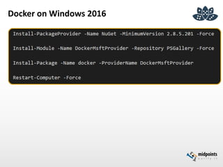 Docker on Windows 2016
 