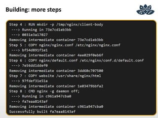 Building: more steps
 