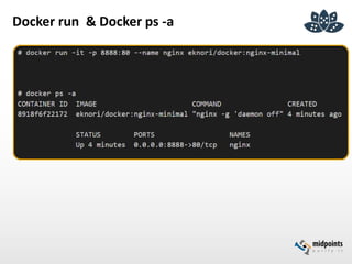 Docker run & Docker ps -a
 