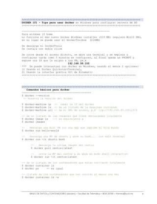 Docker 101 - dockers y Bases de Datos DB | PDF