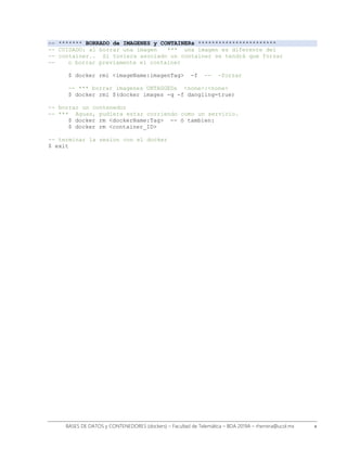 Docker 101 - dockers y Bases de Datos DB | PDF