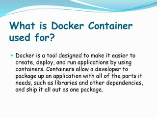 Docker and containerization | PPTX