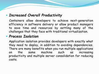 Docker and containerization | PPTX