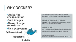 Integration with Docker and .NET Core | PPTX