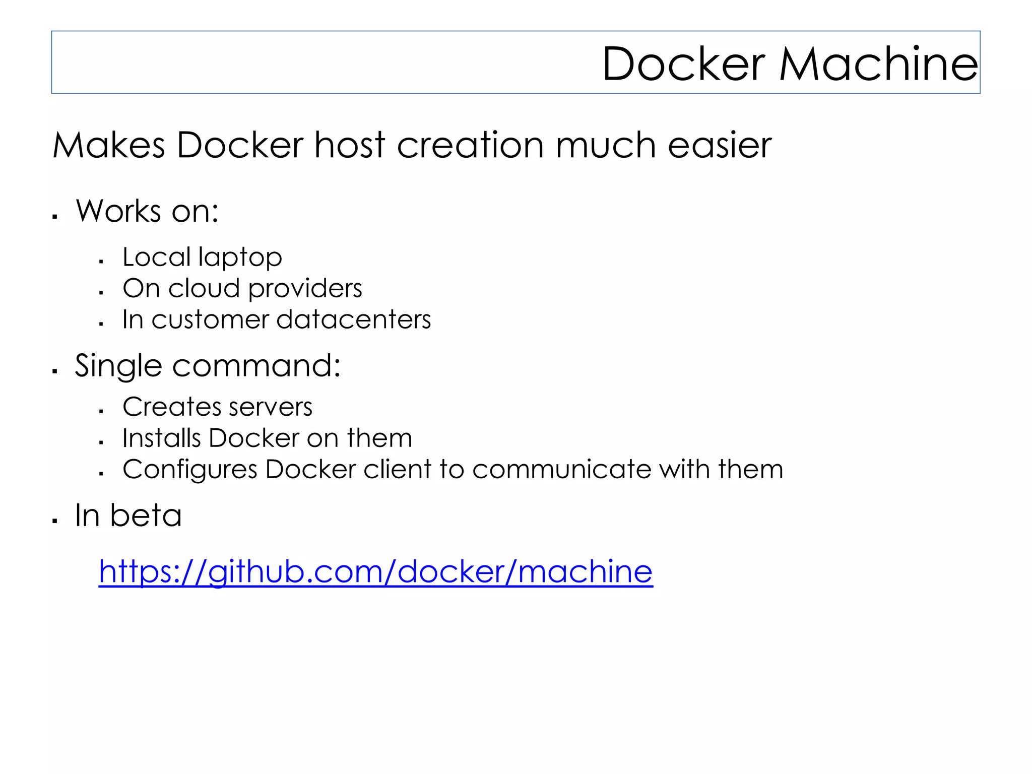 Docker and the Container Ecosystem | PPTX