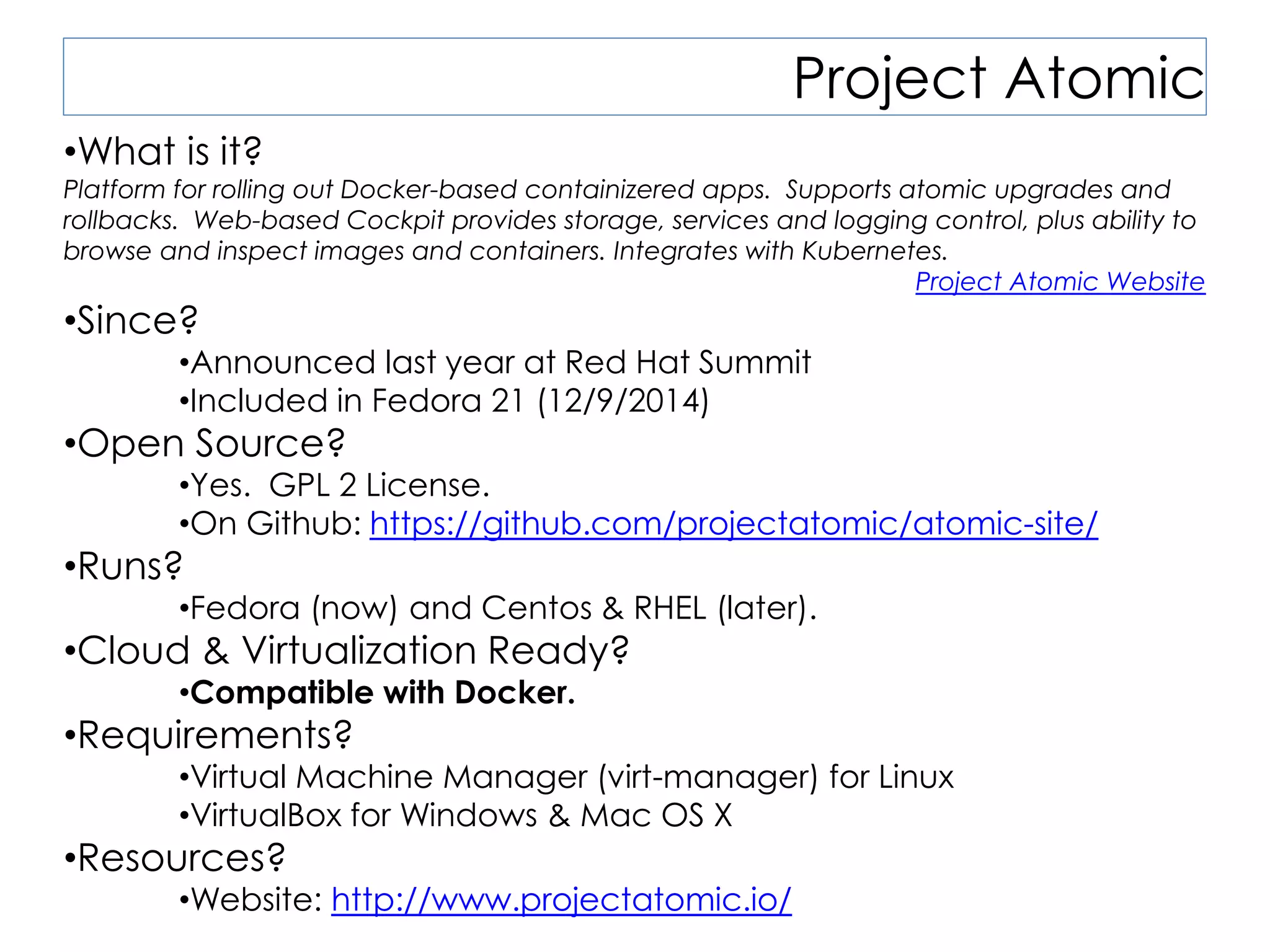 Docker and the Container Ecosystem | PPTX