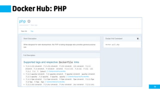 19
Docker Hub: PHP
 