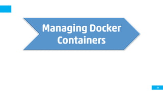 3838
Managing Docker
Containers
 