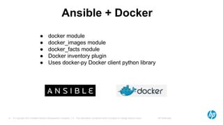 HP Advanced Technology Group: Docker and Ansible