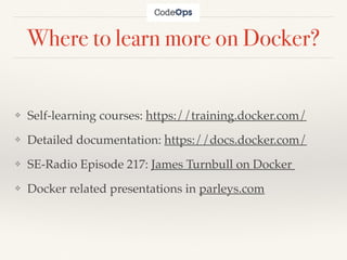 Docker By Example Basics