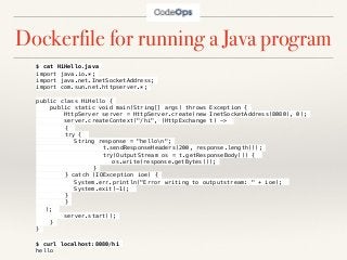 Java docker deals example