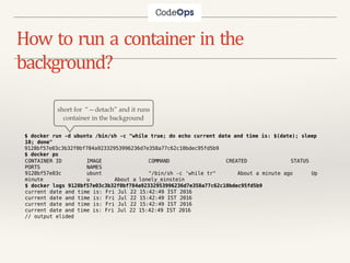 Learn docker Interactively with Examples | PPTX