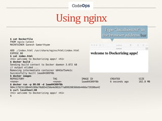 Learn docker Interactively with Examples | PPTX