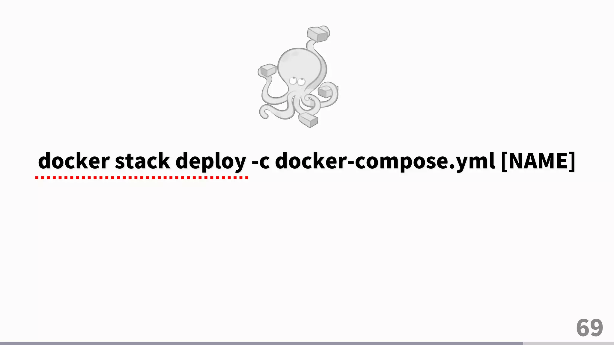 69
docker stack deploy -c docker-compose.yml [NAME]
 