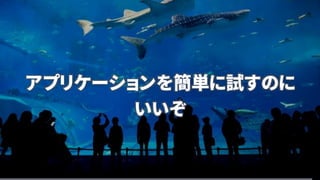アプリケーションを簡単に試すのに
いいぞ
 