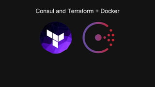 Consul and Terraform + Docker 
 