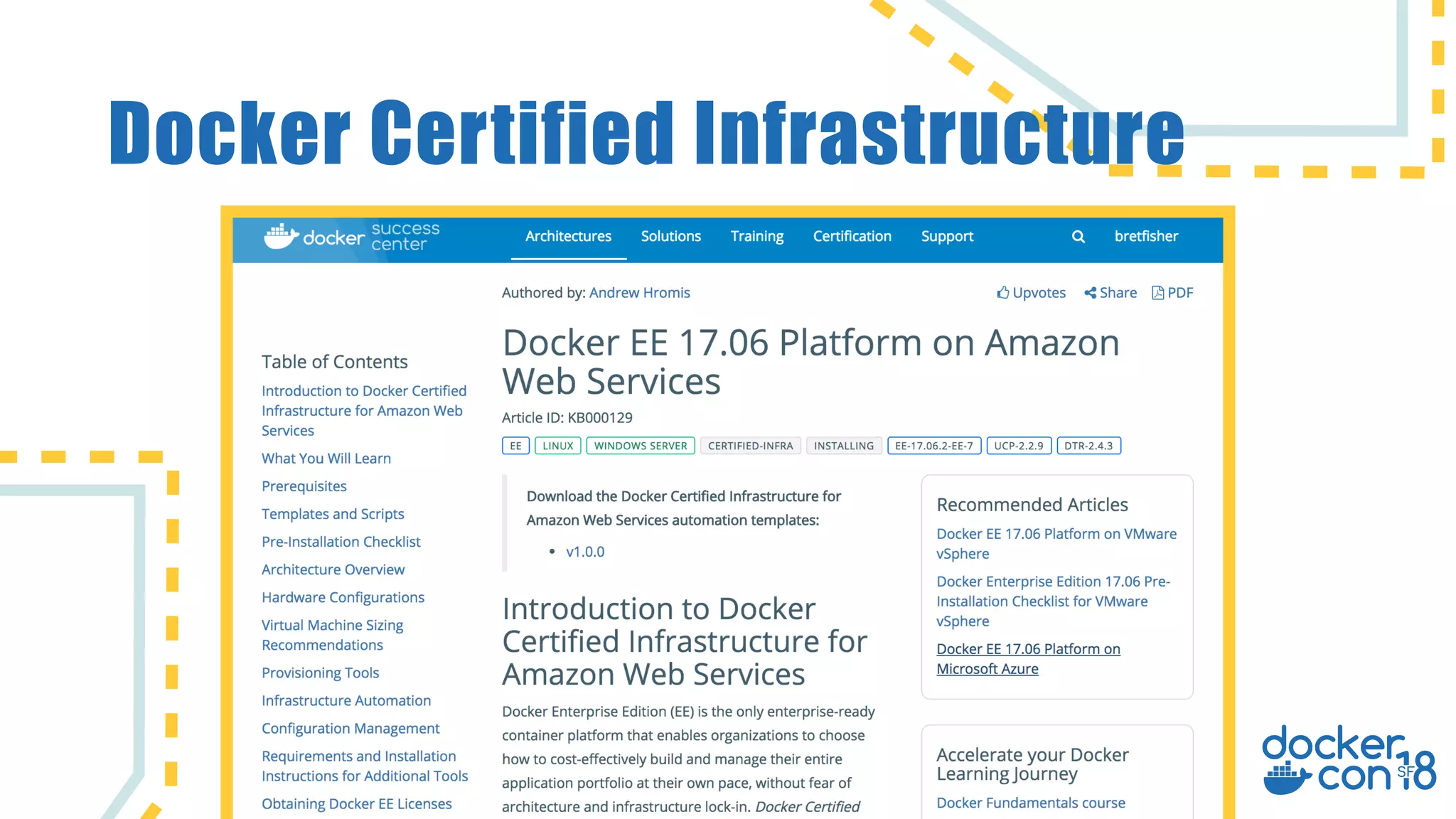 Docker Certified Infrastructure 
