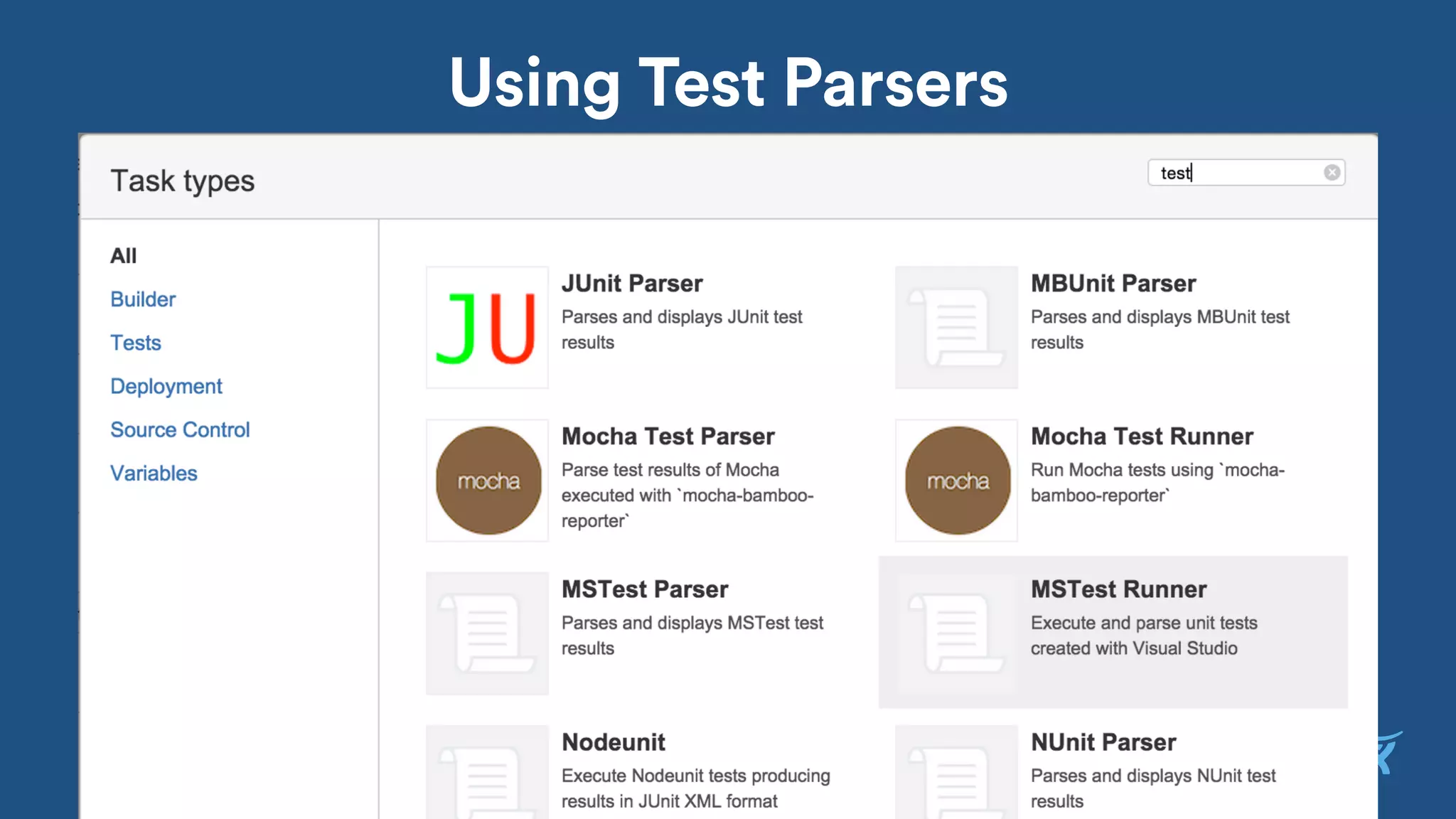 Using Test Parsers
 