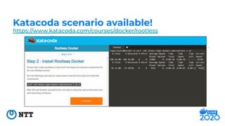 Katacoda scenario available!
https://www.katacoda.com/courses/docker/rootless
 