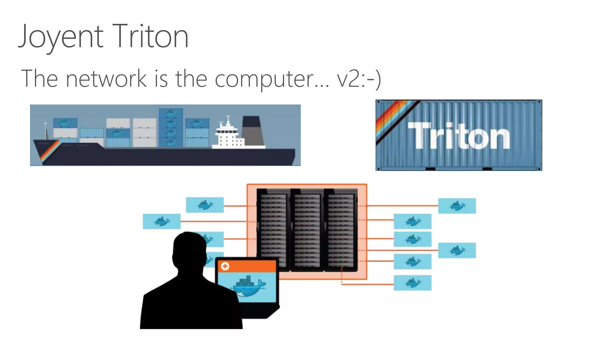 Joyent Triton
The network is the computer… v2:-)
 
