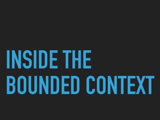 INSIDE THE
BOUNDED CONTEXT
 