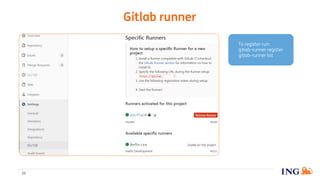 Gitlab runner
11
To register run:
gitlab-runner register
gitlab-runner list
 