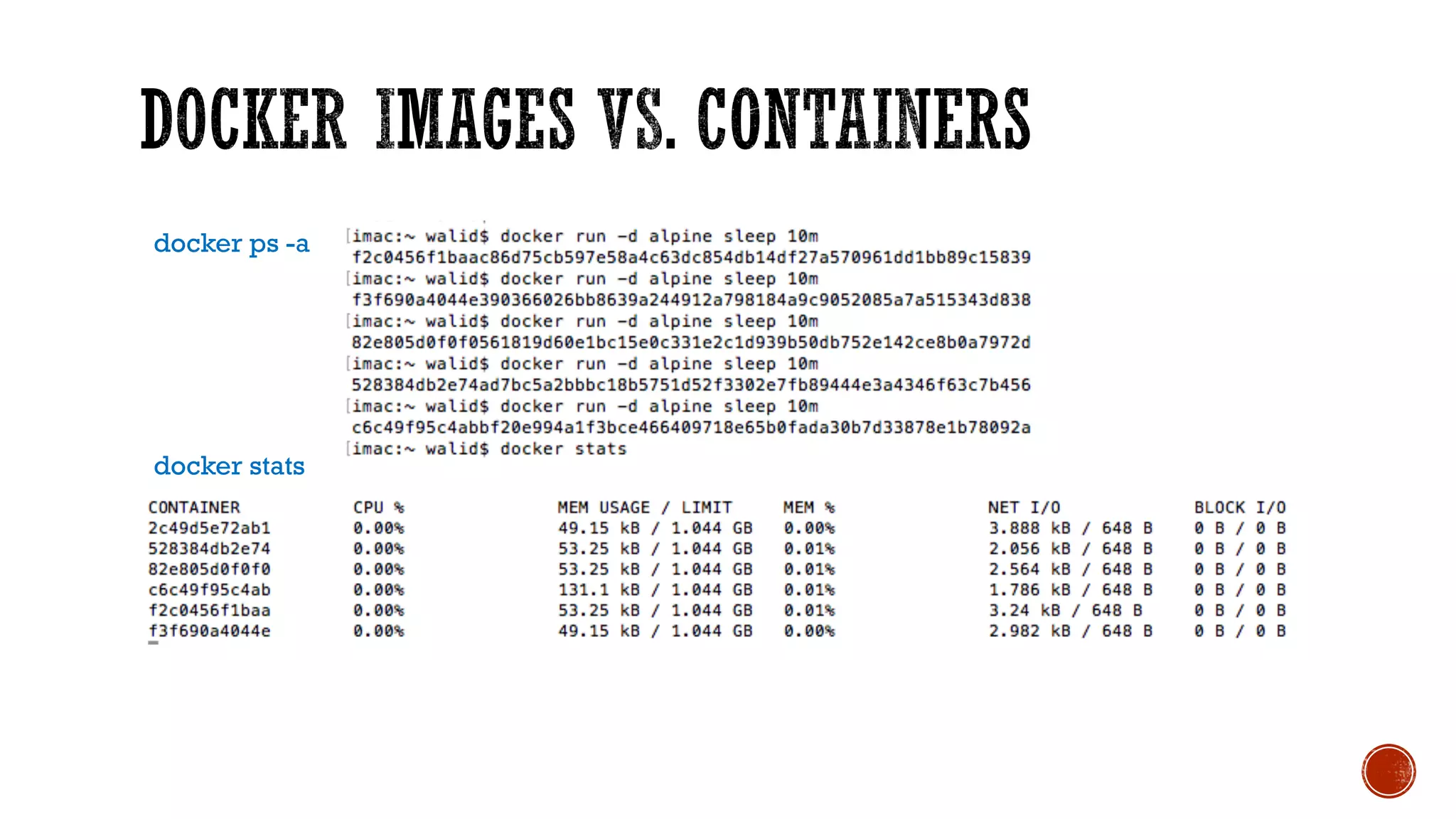 docker stats
docker ps -a
 
