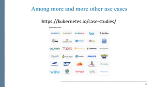 Among more and more other use cases
13
https://kubernetes.io/case-studies/
 