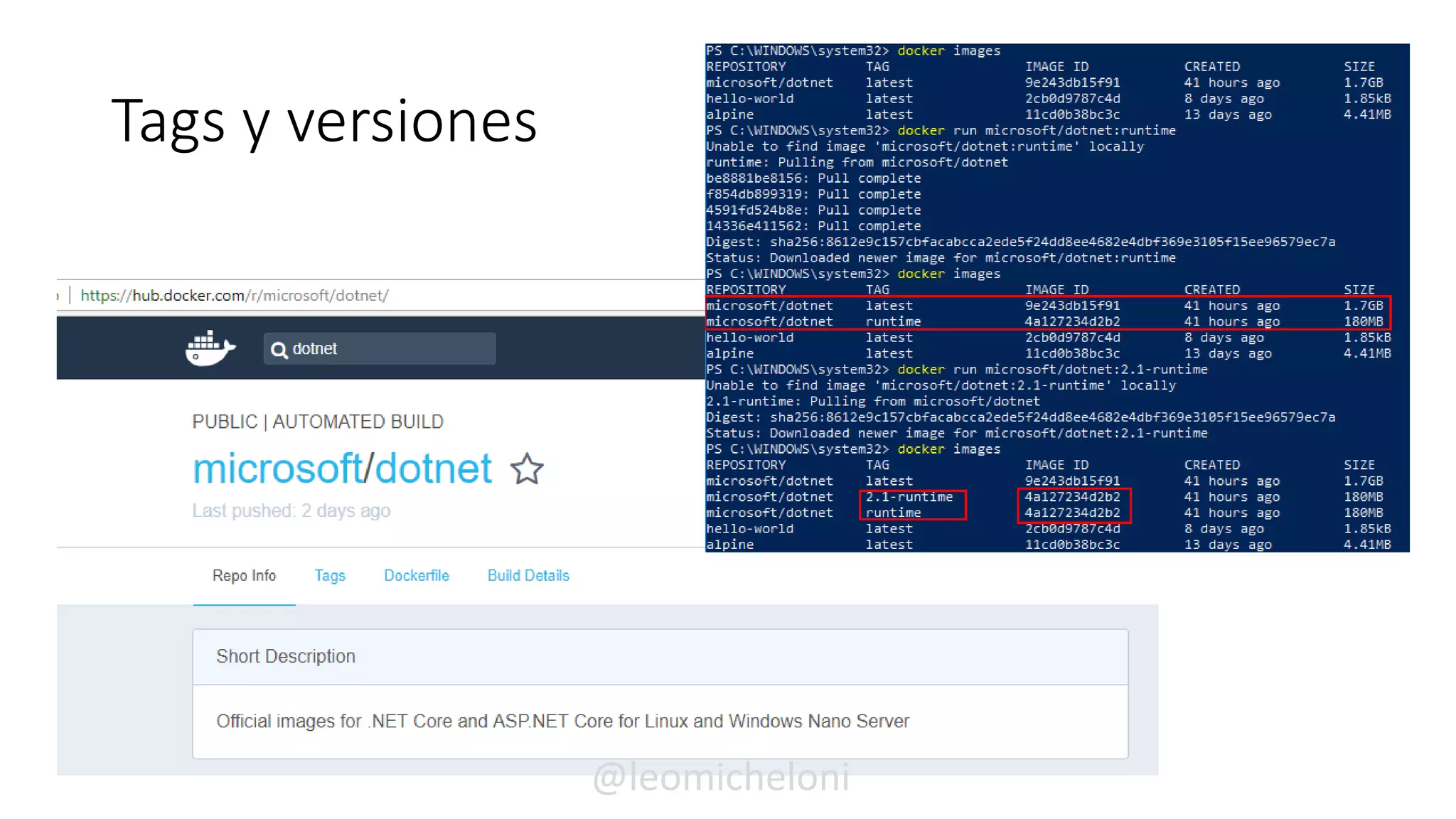 Tags y versiones
@leomicheloni
 