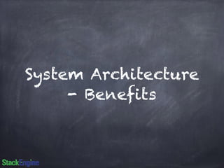 System Architecture 
- Benefits 
 